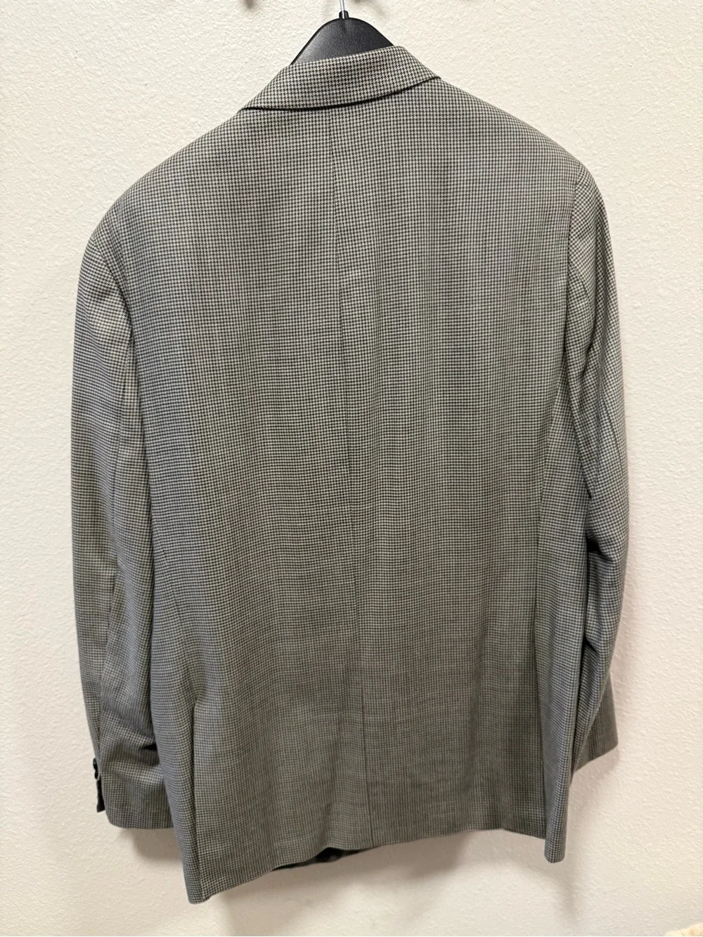 Michael Kors Men's Gray Micro-Check Blazer - Two-Button Notch Lapel